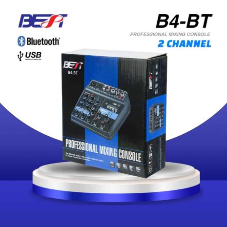 903B4BT-E เครื่องผสมเสียง B4-BT คอนโซลมืออาชีพ 2 ช่องทางเชื่อมต่อ Bluetooth และ USB.