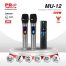 ไมโครโฟนไร้สาย PR PLUS MU-12 พร้อมรีโมทและคุณสมบัติ Bluetooth, USB, Micro SD.